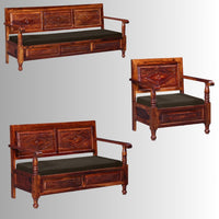Sevak Solid Wooden Sofa Set ( 3+2+1 Seater) Teak
