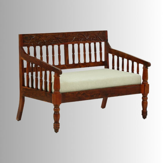 Utin Solid Wooden Sofa 2 Seater (Teak)