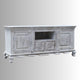 Freida Wooden Carved Antique TV Cabinet (White Distress)