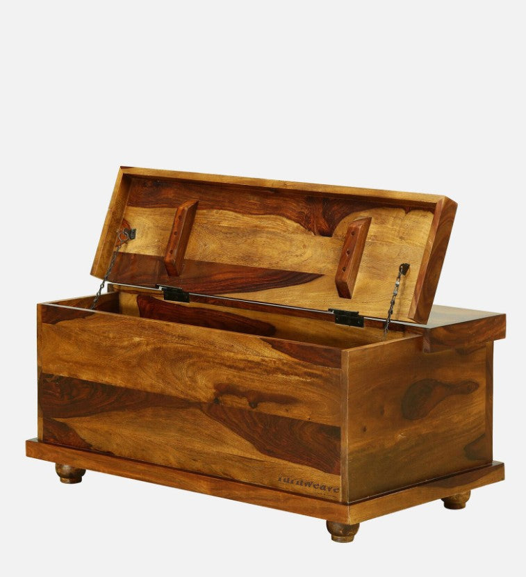 Sever Wooden Trunk with Drawers (Brown)