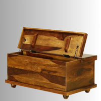 Sever Wooden Trunk with Drawers (Brown)