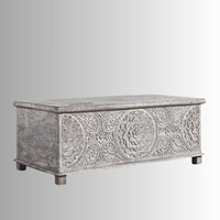 Keno Solid Wooden Trunk (Grey Distress)