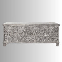 Keno Solid Wooden Trunk (Grey Distress)