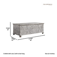 Keno Solid Wooden Trunk (Grey Distress)