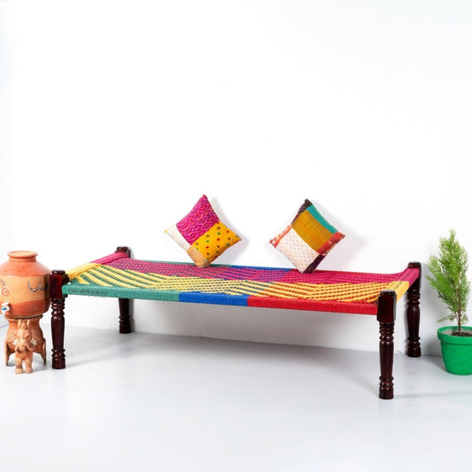 Rajasthani Wooden Khatiya Khaat (Colorful 007)