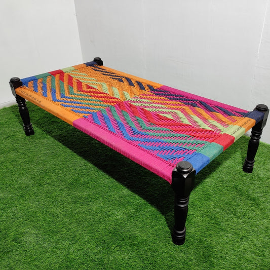 Rajasthani Wooden Khatiya Khaat  (Colorful 005)