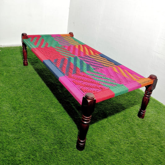 Rajasthani Wooden Khatiya Khaat (Colorful 006)