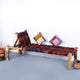 Wooden Charpai with Backrest Poolside Lounger (Multicolor)