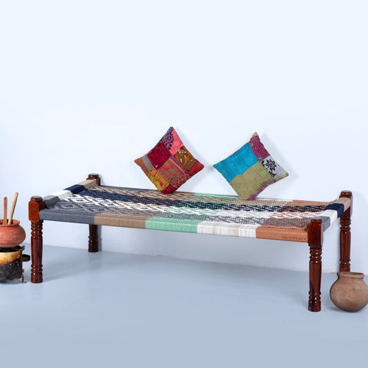 Rajasthani Wooden Khatiya Khaat for Outdoor (Resham 2)
