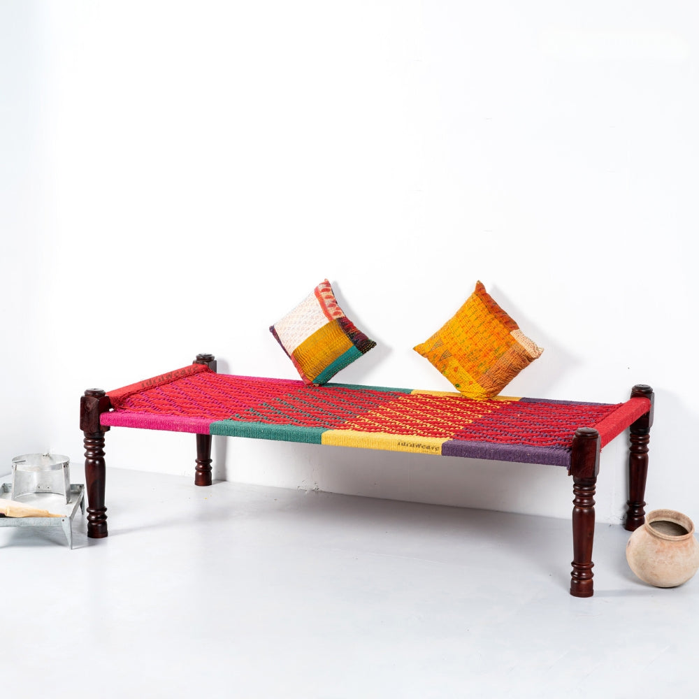 Rajasthani Wooden Khatiya Khaat (Colorful 009)