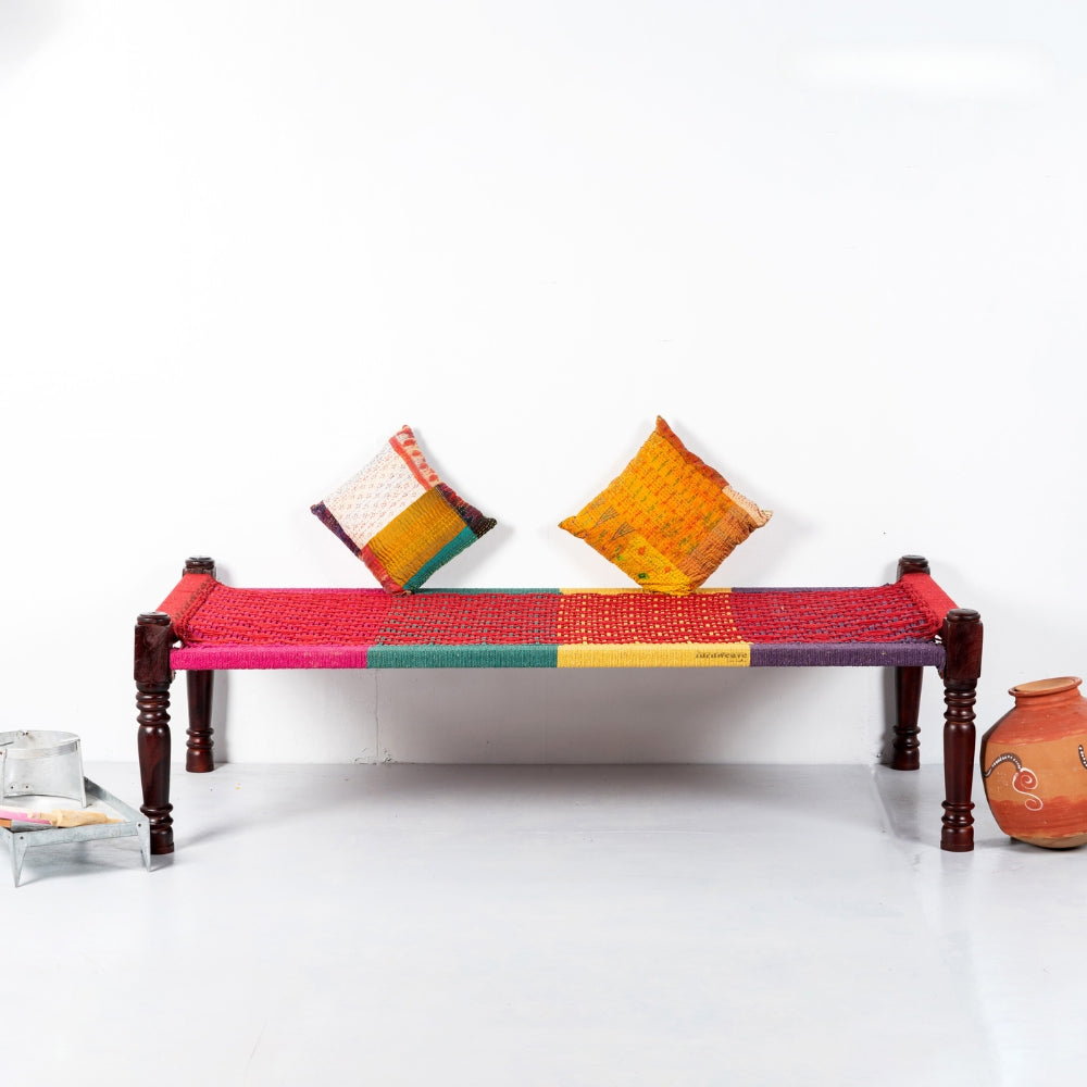 Rajasthani Wooden Khatiya Khaat (Colorful 009)