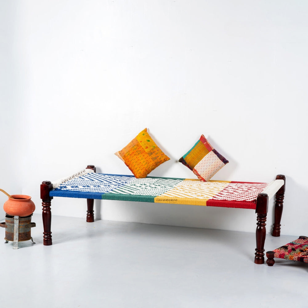 Rajasthani Wooden Khatiya Khaat (Colorful 0010)
