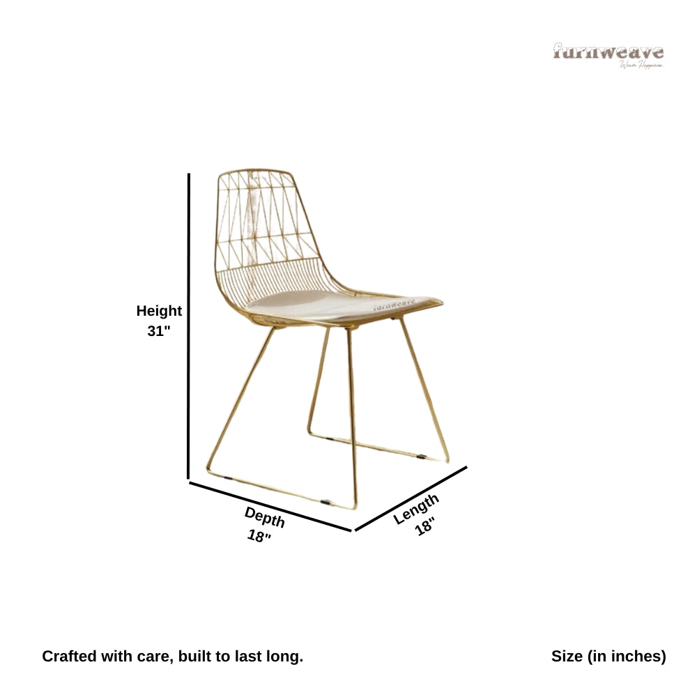 Tifa Metal Balcony Chair (Golden)