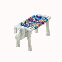 Yena Handwoven Elephant Stool (Grey Distress)