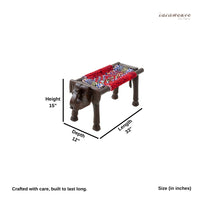 Yena Handwoven Elephant Stool (Brown Distress)