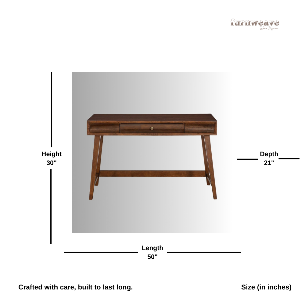 Yene Wooden Office Study Table (Teak)