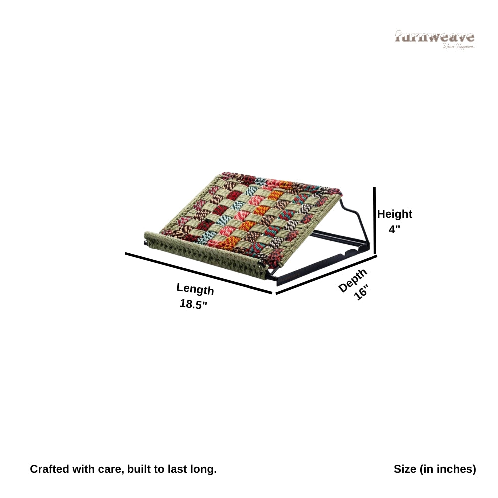 Bunai Handowen Laptop Stand (Green Ela and Multicolor)